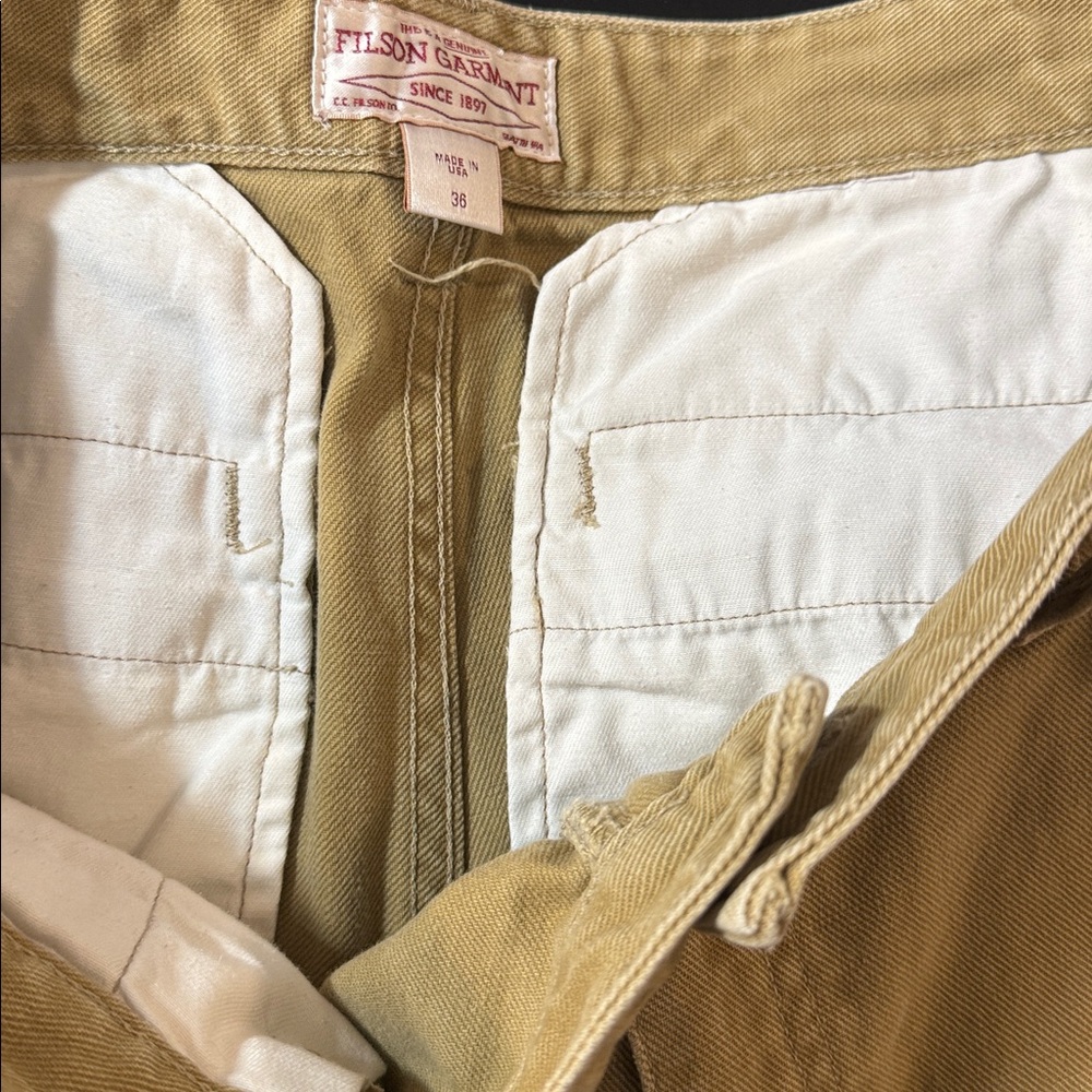 Vintage Filson Garment  DRAFTSMAN CANVAS PANTS size 36 - Picture 5 of 8
